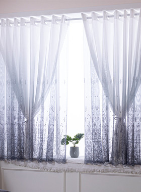 z655飘窗遮光窗帘免打孔安装2023年新款客厅纱帘伸缩杆流行白色阳