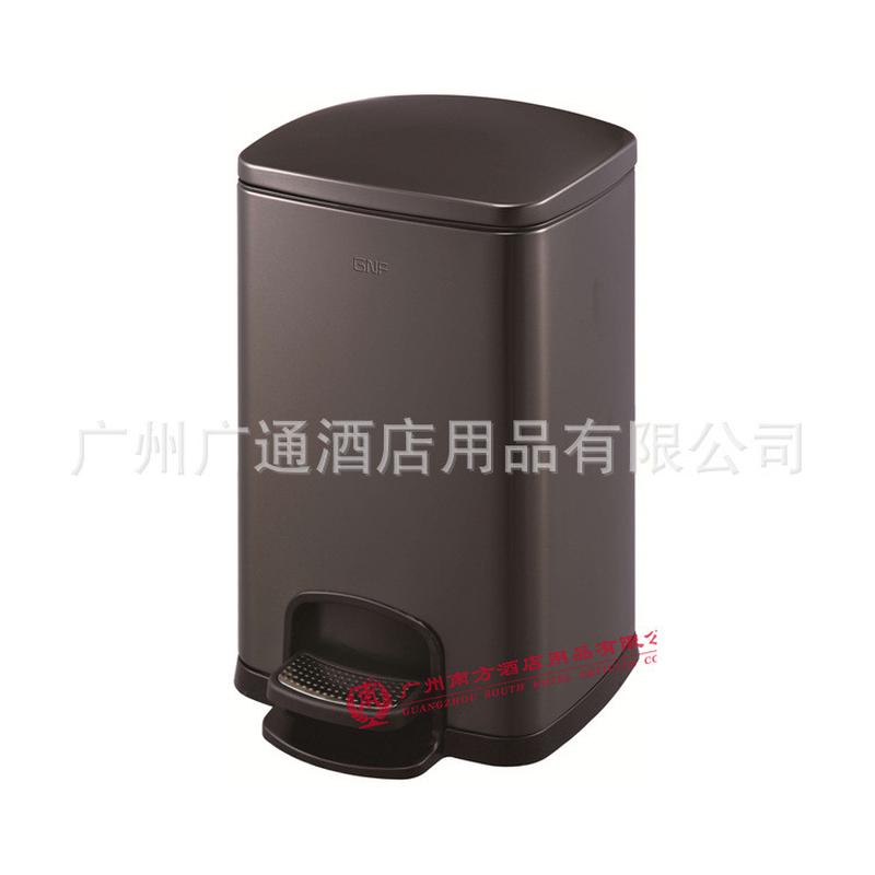 南方gnf方形有盖不锈钢脚踏酒店公共场合清洁桶商用垃圾桶家用桶