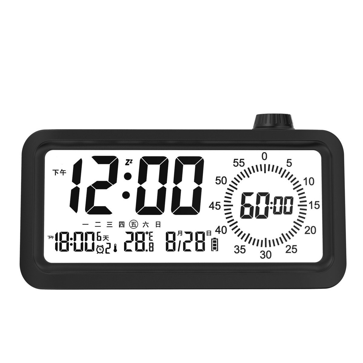 显示液晶屏自律定时闹钟可视化时间管理器儿童夜光双新款倒计时器