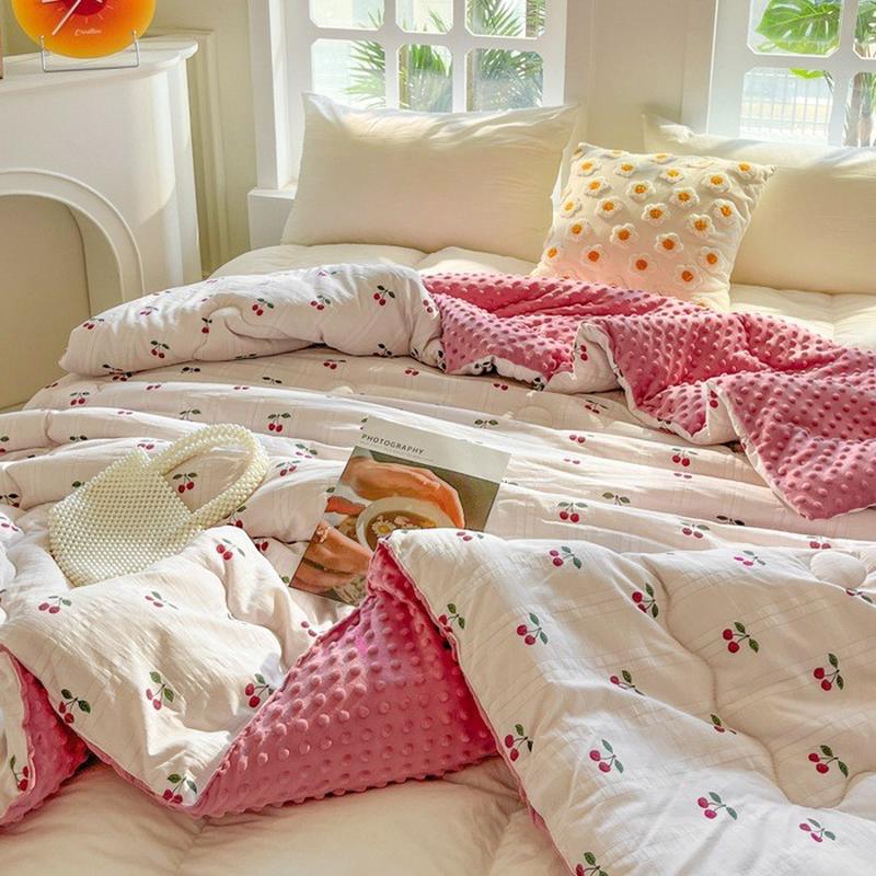 热销a类大豆被春秋冬被新款2024子提花豆豆绒ab两面云锦棉儿童小