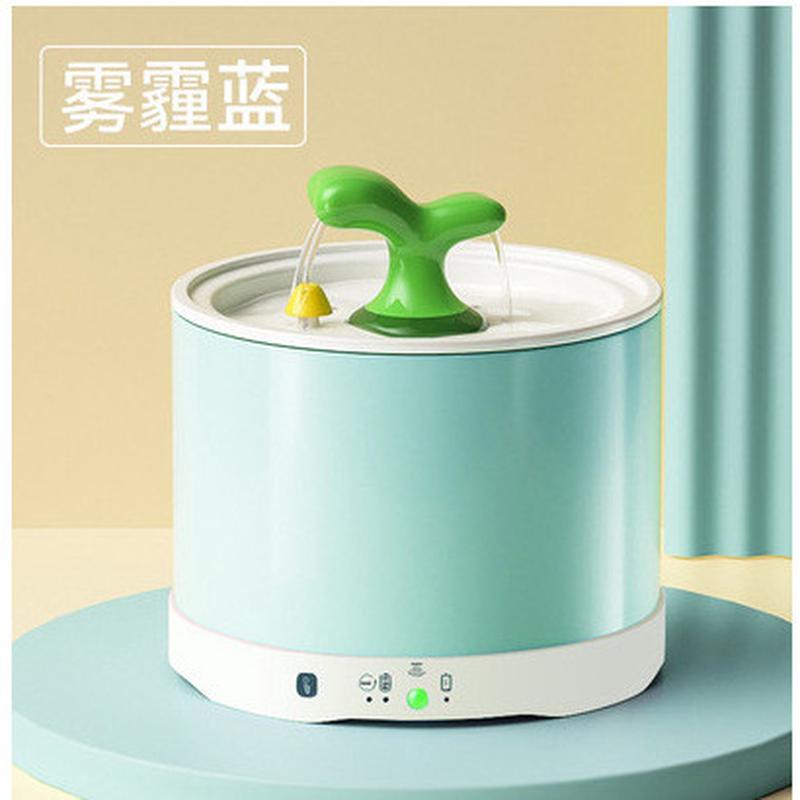 多肉款无线充电宠物陶瓷饮水器成套饮水自智能动宠物喂食器