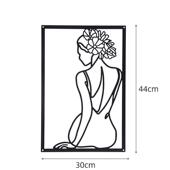 铁艺壁挂摆件艺术剪影女性身体批发挂件黑色墙面装 饰画墙贴线条