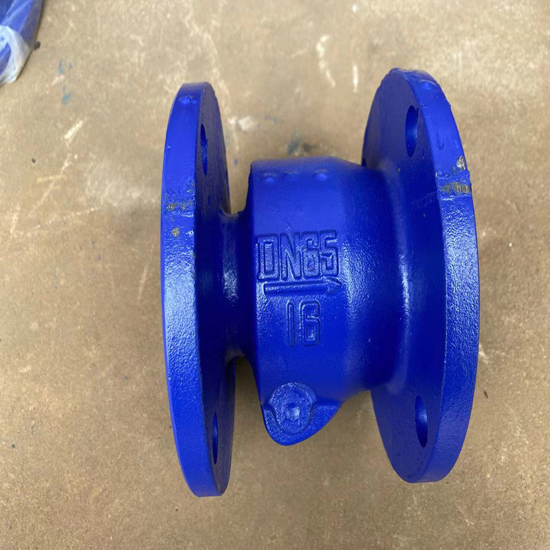 橡胶瓣式止回阀HC44X-16新型污水管道立卧两用阀法兰消声止回阀