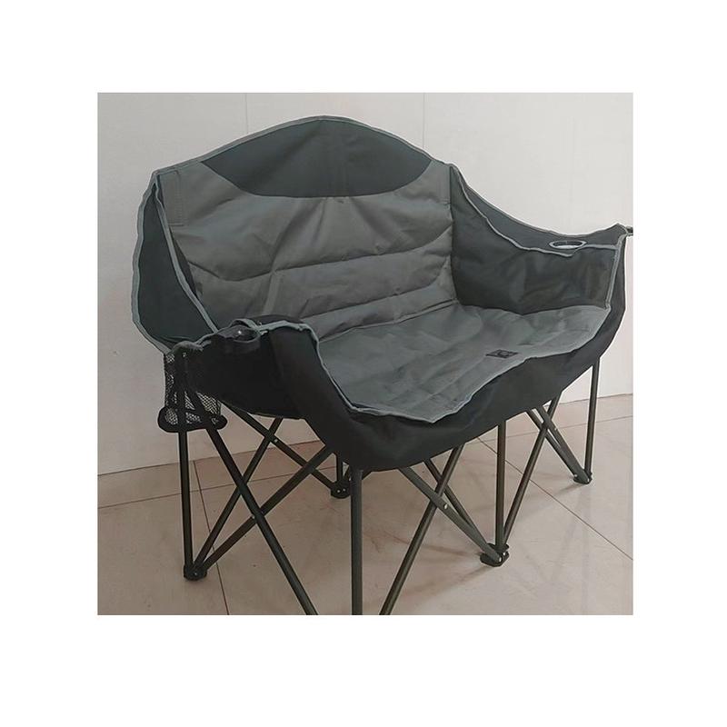 户外折叠双人椅便携露营沙滩躺椅阳台休闲野餐沙滩椅家用双人椅子