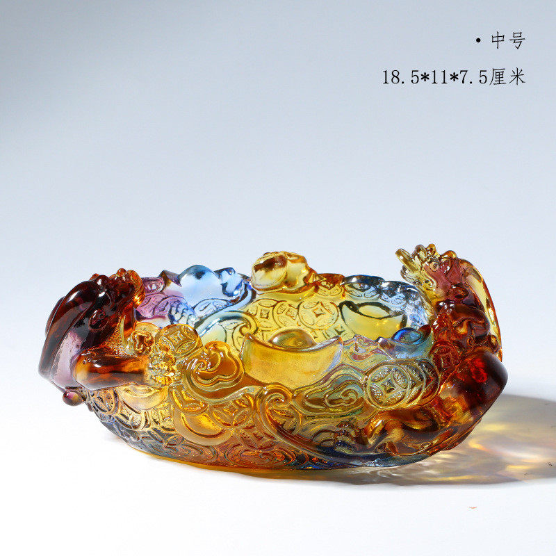 琉璃貔貅聚宝盆摆件开业新中式送礼玄关电视柜装饰品乔迁新房,家居饰品,装饰摆件,淘宝优惠券,粉丝福利购,淘宝优惠卷