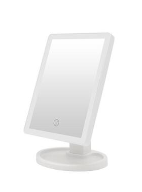 美妆台式带灯led化妆镜补光折叠便携桌面学生宿舍梳妆镜子充电款