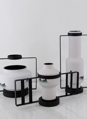 热销米洛思维陶瓷花瓶客厅新中式家居电视柜玄关装饰瓷瓶花器插花