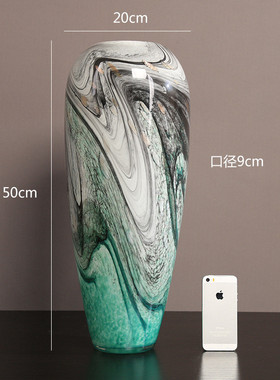 水培琉璃轻奢玻璃花瓶美式样板房现代创意装饰品客厅插花花器摆件