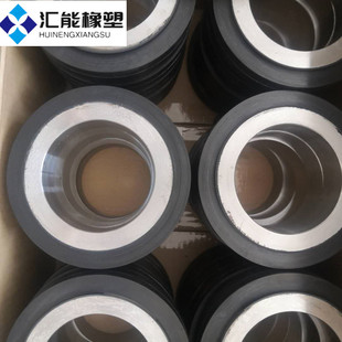 铁橡胶减震垫橡胶滚轮缓冲托辊天然胶包供应件