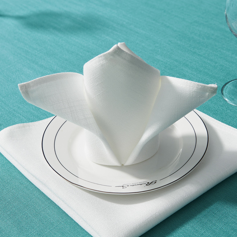 8y棉麻口布酒店小方巾餐巾折花宴会布西餐厅饭店口杯餐布餐垫