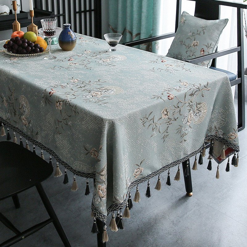 欧式茶几桌布长方形布艺客厅家用餐桌布正方形方桌台布新中式桌垫