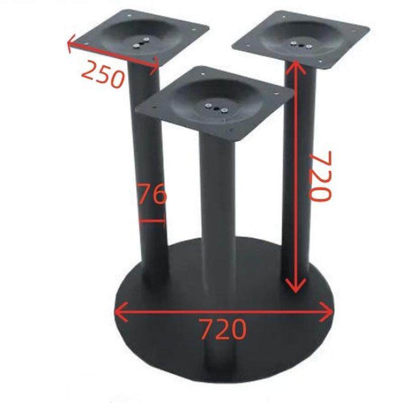 岩板餐桌脚底座钢板铁艺西餐厅奶茶店咖啡厅桌腿夹板实木长桌桌脚