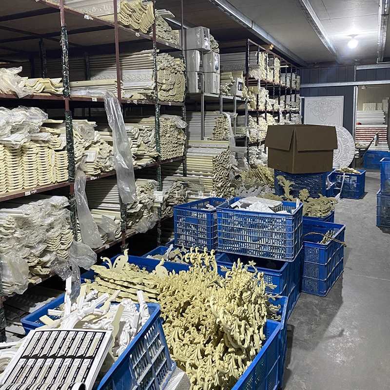 批发石膏线条pu线条法式石膏灯盘装饰盘虎头线 角花 吊顶线 工厂