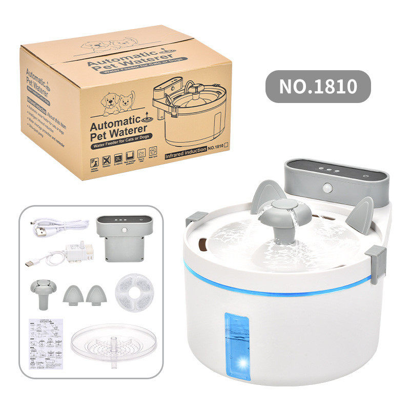两用宠物饮水机大容量过滤自动循环猫咪饮水机感应饮水器批发