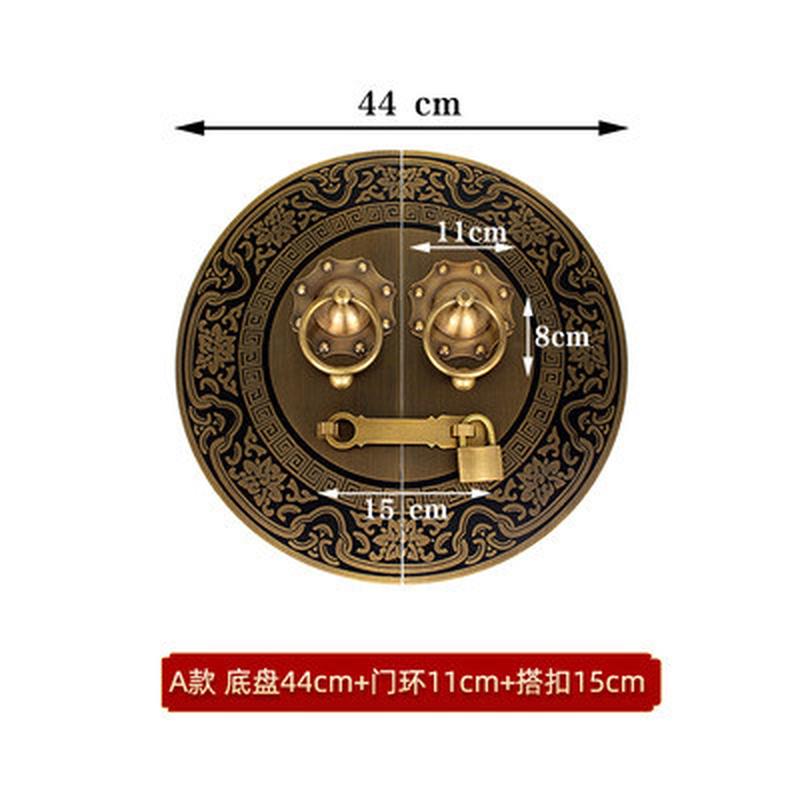 中式仿古别墅黄铜锁扣拉手兽头狮子头门环大门庭院木门栓插销把手