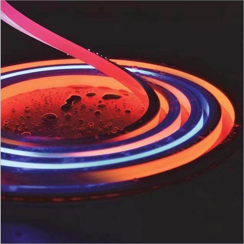 led霓虹灯带灯管rgb幻彩彩闪烁变色装饰户外防水软柔性线条灯24v