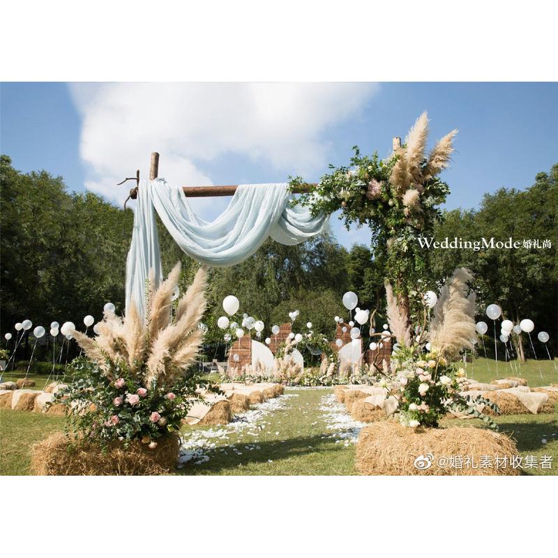 挂布大门架子森系婚庆拱门木架子户外营地田园露营背景木桩