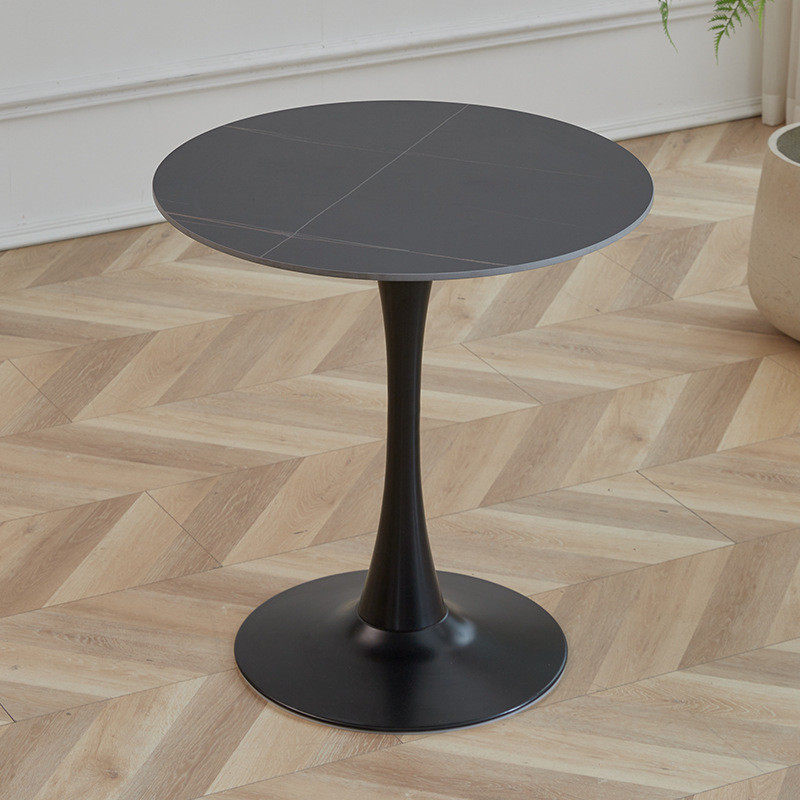 北欧简约休闲白色接待咖啡桌奶茶洽谈烤漆桌子郁金香阳台小圆桌椅