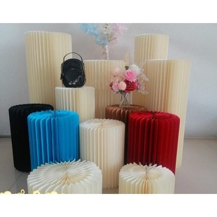 十八家纸艺可折叠纸展示台柱甜品圆桌婚礼中岛道具鞋 包商品陈列架