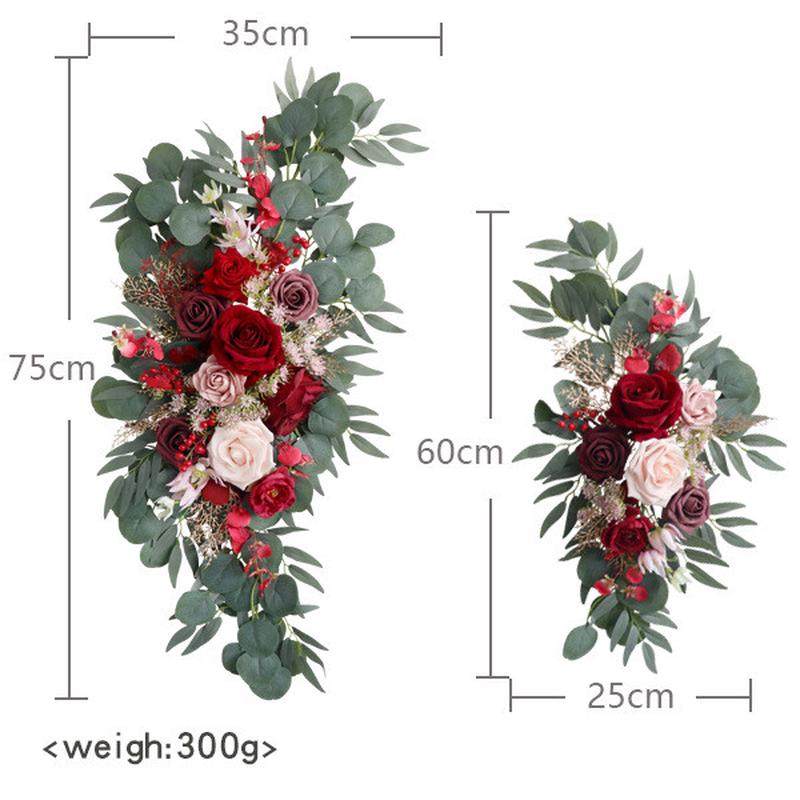 2024角仿真花门楣花新款花婚礼花艺拱门花水牌花装饰结婚场景布置