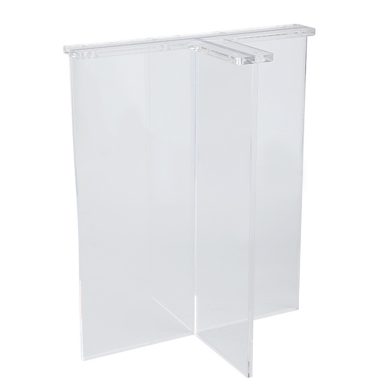 透明亚克力桌腿桌脚餐桌支架茶几岩板支撑腿茶色桌角加厚厚板t型