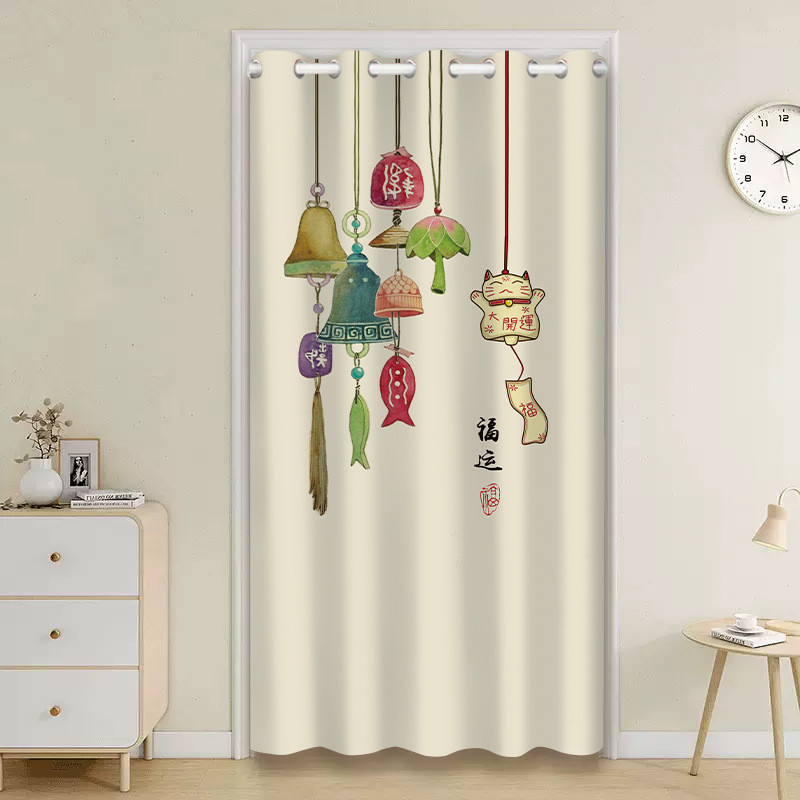冬季门帘防风保暖免打孔家用厨房隔断挂帘卫生间卧室防窥遮挡帘子