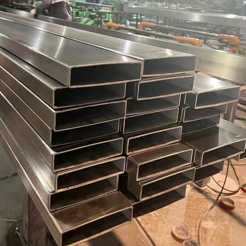 厂家生产304316l不锈钢工业方通管拉丝矩形管哑光不锈钢70*25定制
