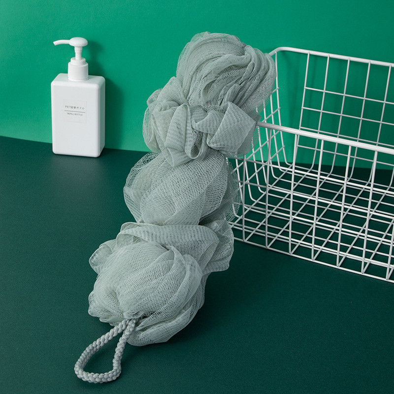 长条式浴花背超柔软沐浴球洗澡拉不散条起泡搓澡巾擦后背