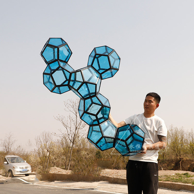 婚庆珑星空海洋厅道具婚礼堂吊顶灯铃新款球自由组合造型挂灯装饰