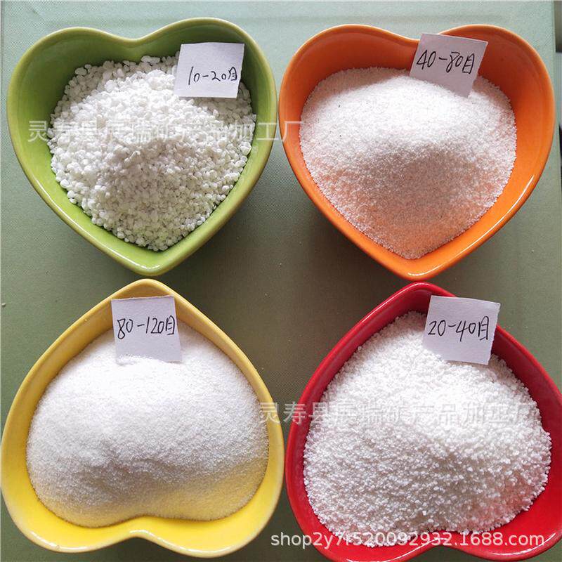 厂家批发白色目丙烯画用石英砂40-80砂细沙肌理沙子雪花白沙子