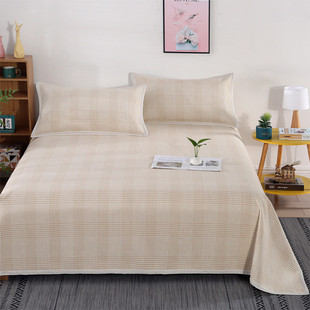 26x8纯亚麻凉席三件套软席纯亚麻床单双人空调席可水洗夏天季大子