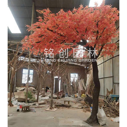 仿真红枫树枫叶树假树装饰树树酒店商场景观造型大型树拍摄道具树