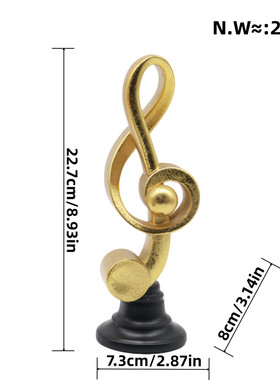 新品现代简约批发树脂创意音符摆件桌面客厅办公室桌装饰品风