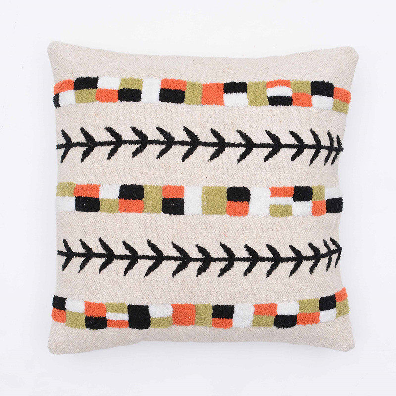 印度进口款流苏抱枕北欧ins靠枕靠垫高端民宿软装手工编织