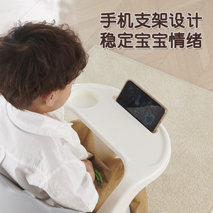 多功能儿童餐椅儿童叫叫椅宝宝靠背旋转椅家用卡通吃饭餐桌椅 新款