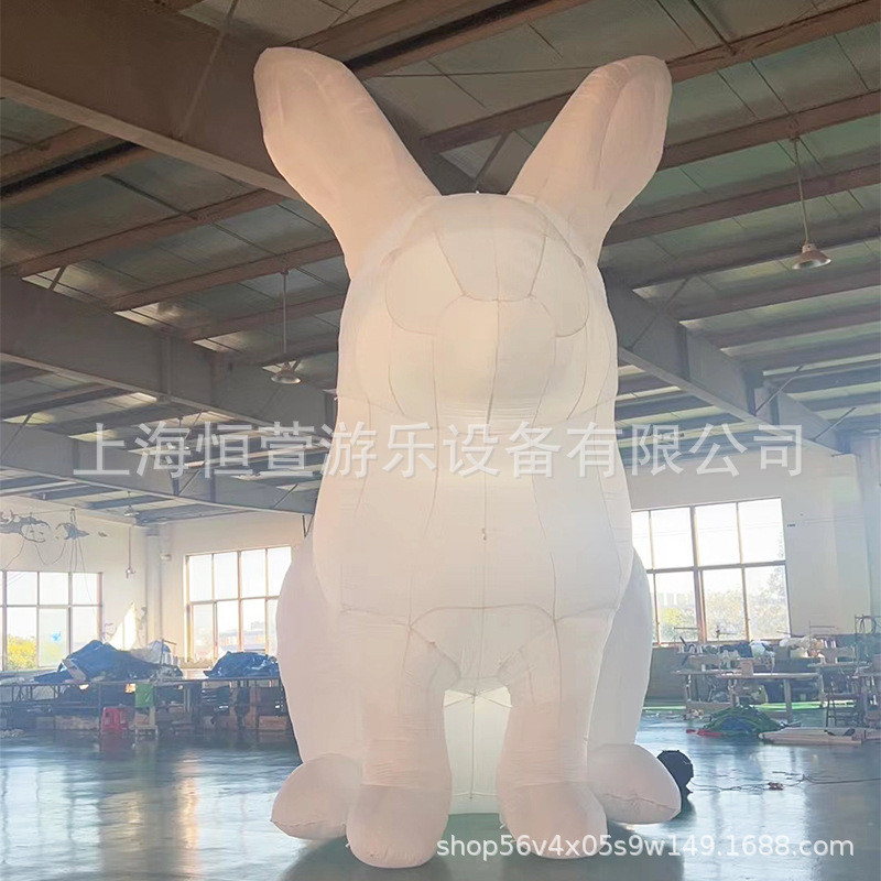 热销中秋节大型商场月球玉兔气模中秋节发光玉兔月兔充气