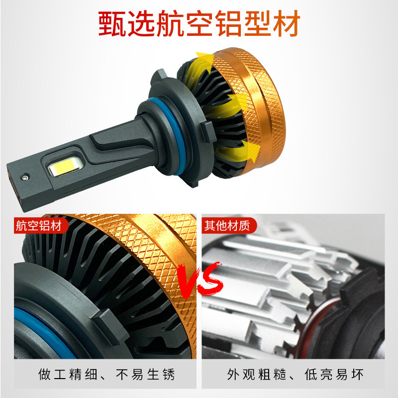 热销现货130瓦大功率汽车前大灯H1H7超亮聚光汽车LED大灯