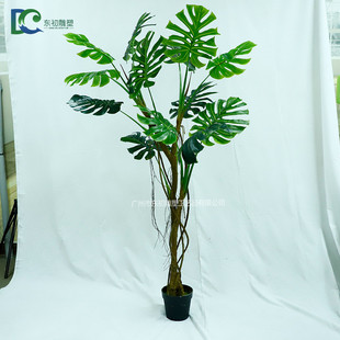 不龟背竹人造植物假植物家居摆件百搭仿真挑地区专业生产造景