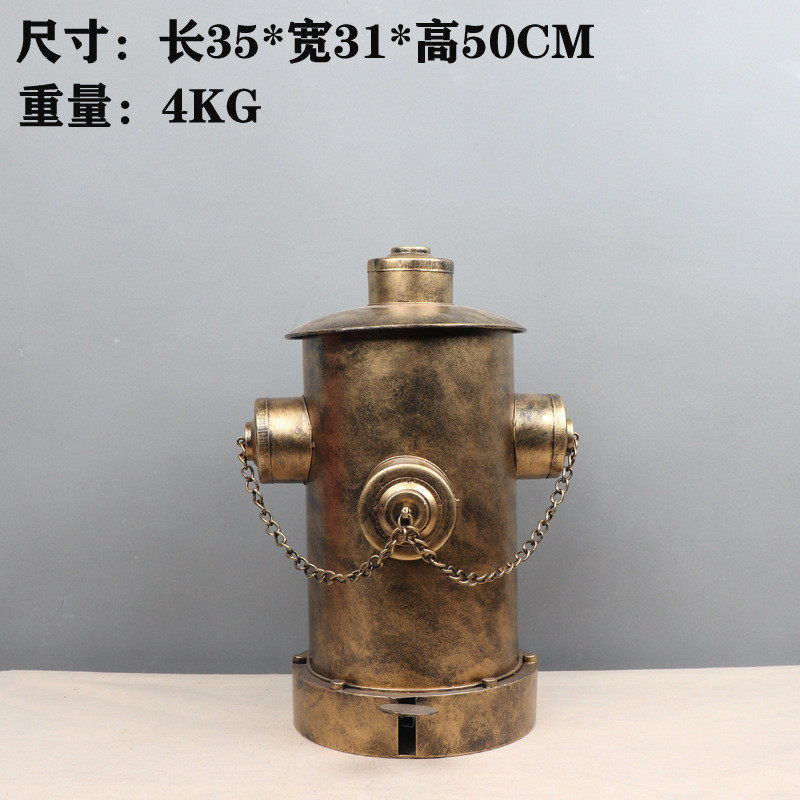 欧式垃圾桶脚踏式怀旧家庭铁艺金属消防栓复古客厅厨房垃圾筒圆筒
