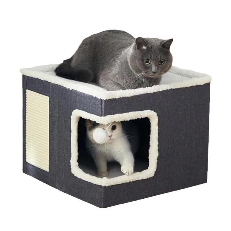 定制双层宠物窝可折叠四季通用猫窝布料尺寸定制猫窝猫房子