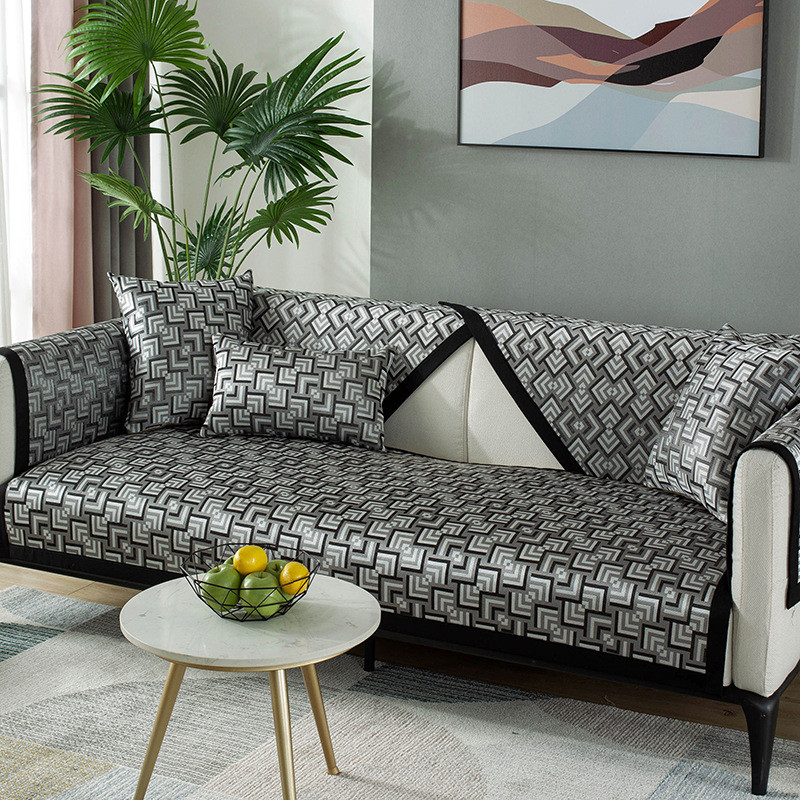 2024夏季沙发垫冰丝凉席坐垫可水洗机洗夏天客厅沙发套四季沙发巾