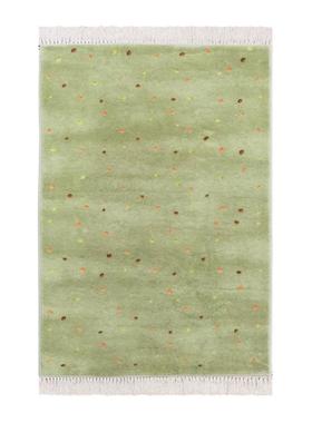 e0pb批发圆形儿童椅子可机洗地毯卧室垫子毛绒客厅沙发地垫绿色法