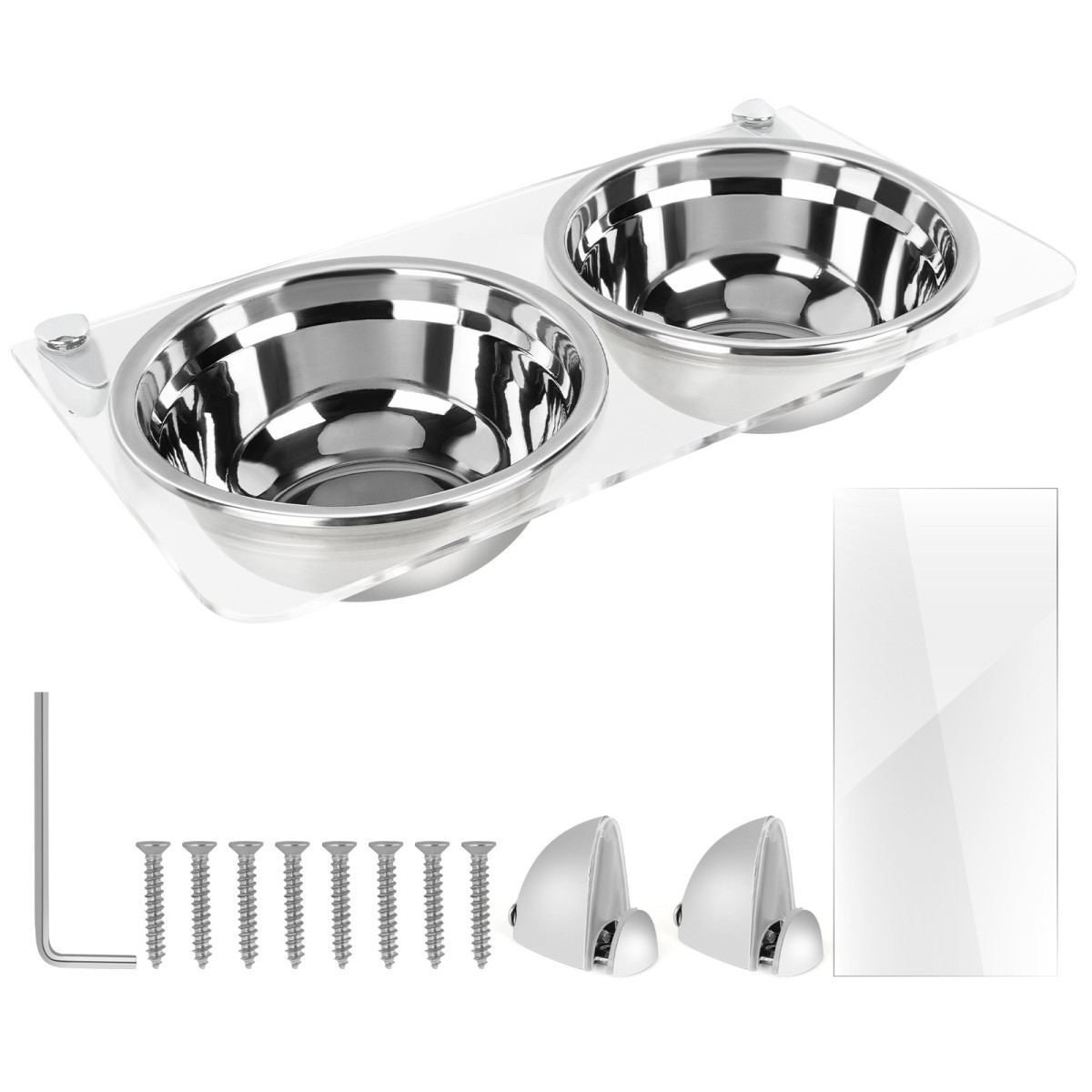 饮水透明悬挂式宠物北欧ins架防打翻宠物狗碗架猫喂食器