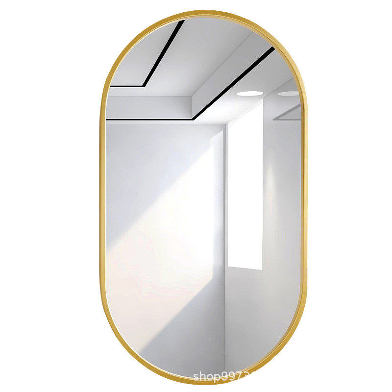 定制浴室镜子北欧贴墙自粘免打孔挂墙式洗手壁挂梳妆化妆卫生间