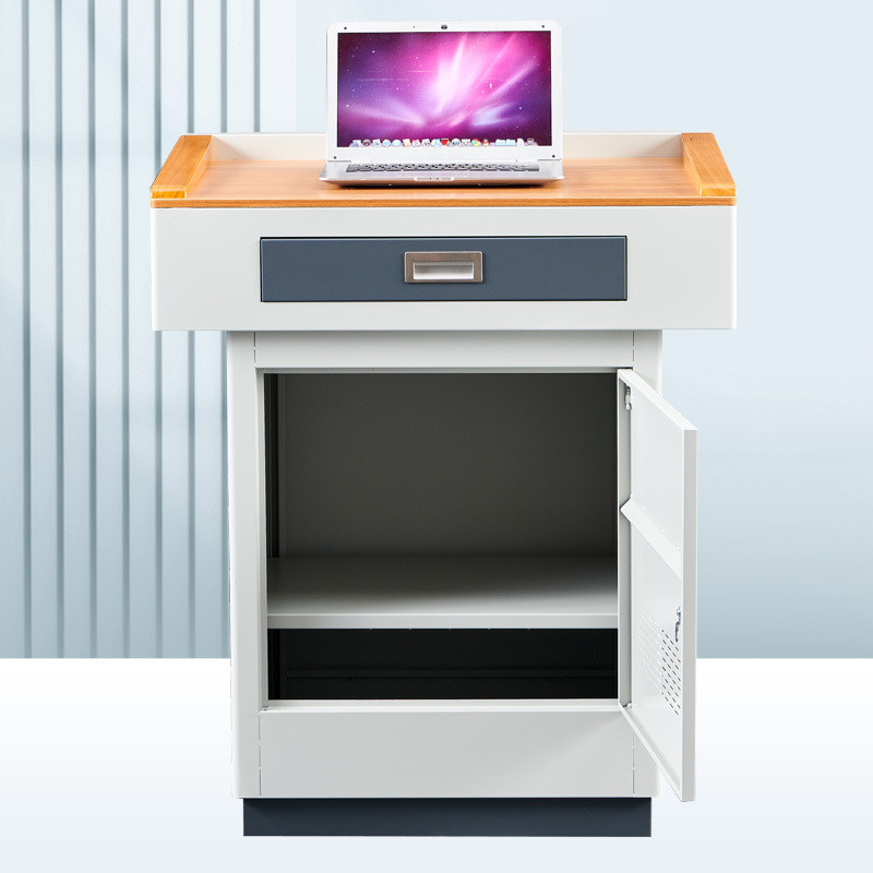 多媒体讲台钢制培训班校园教室教师讲台讲桌多功能中控会议演讲台