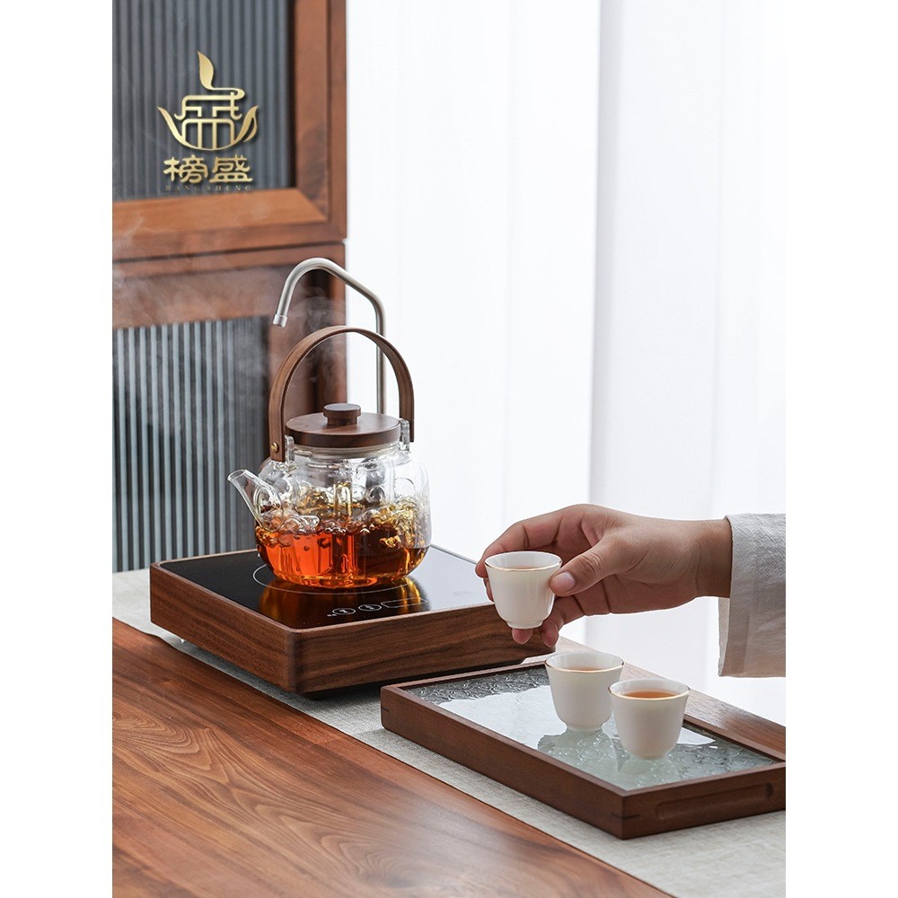 9QXC煮茶器全自动一体式上水小型电陶炉烧水壶耐热玻璃煮茶壶套装