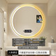珍涵圆形智能镜子led带灯ins公寓专用铝合金黑边框镜子浴室镜酒店