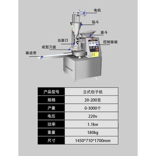 新款包子机家用全自动仿手工小笼包生机器灌汤包子馒头成型煎供应