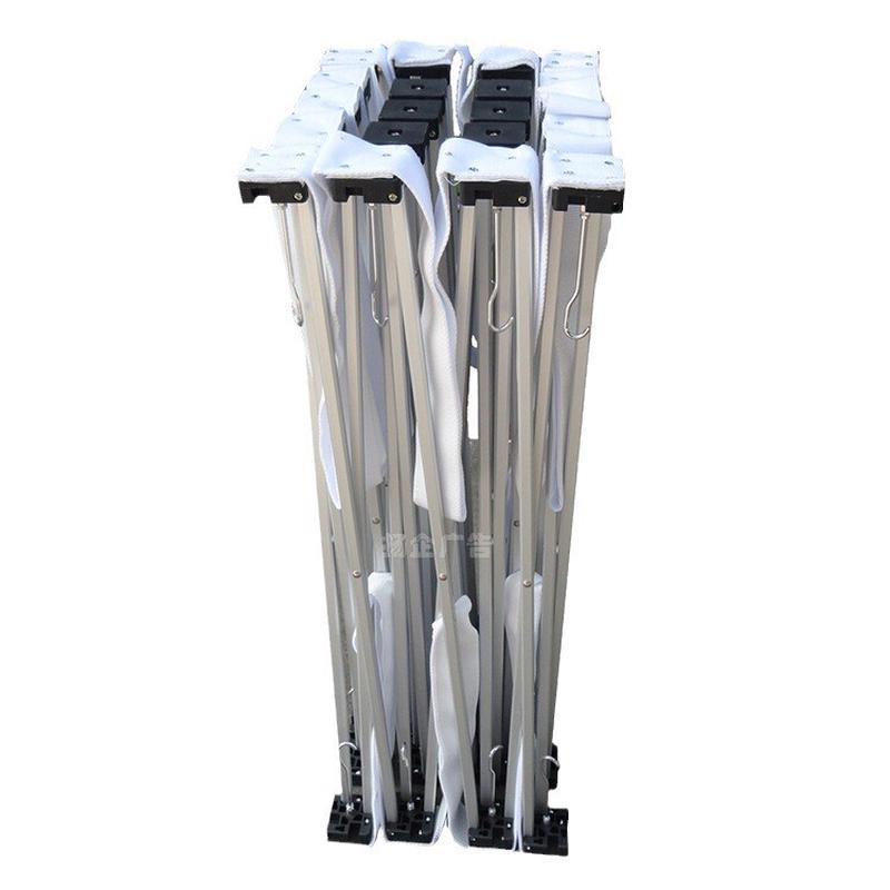 弧形布展览1分钟内弹出大型背景板魔术贴拉网拉网展架展示