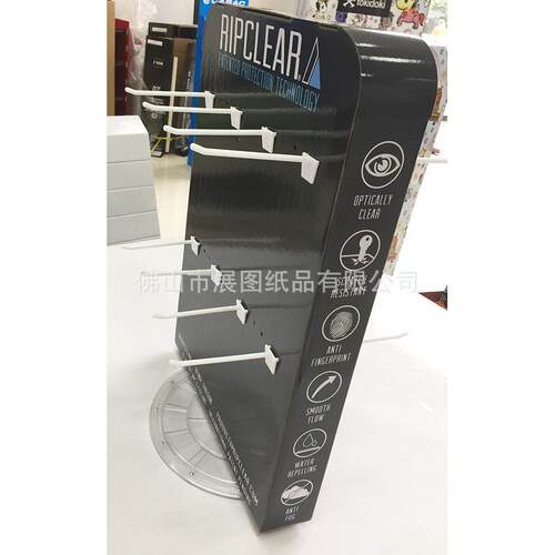 批发桌面纸旋转展示架电子产品旋转纸货架旋转纸陈列架pop